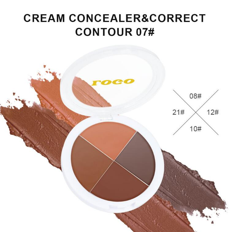 High Definite 4 Colors Concealer Palettte Waterproof DIY Matte Concealer Private Label