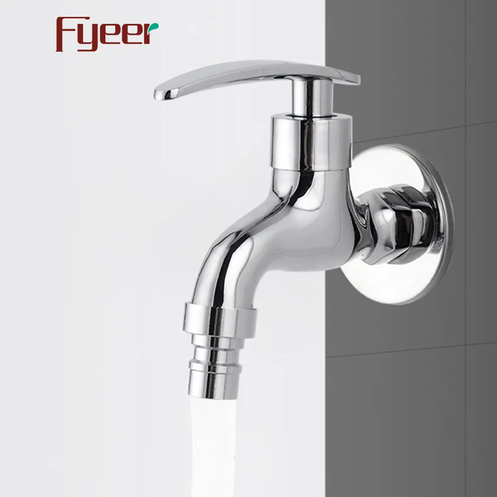 Fyeer Brass Chrome Plated Tap Wall Washing Machine Laundry Bib Cock