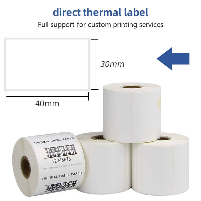 Premium Quality White Direct Thermal Barcode Label Rolls for Wholesale