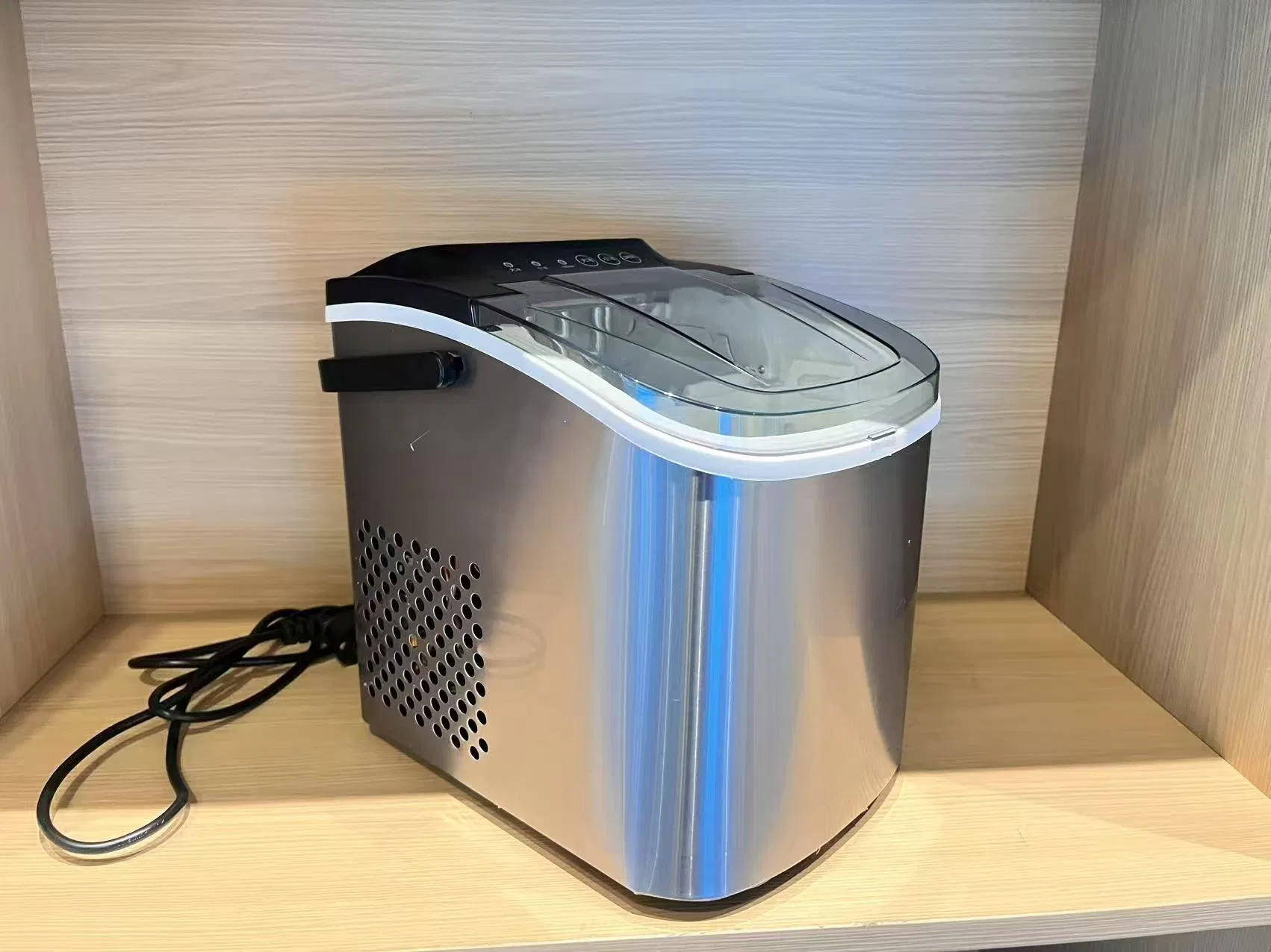 1.2L Ice Maker Machine Small Ice Making Machine Commercial Household with Handle Ice Maker