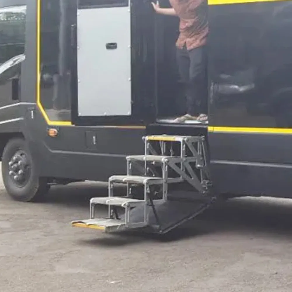 Electric 5 Step Ladder Aluminum Folding Ladder for Motorhome