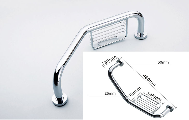 Латунный угловой поручень для ванной