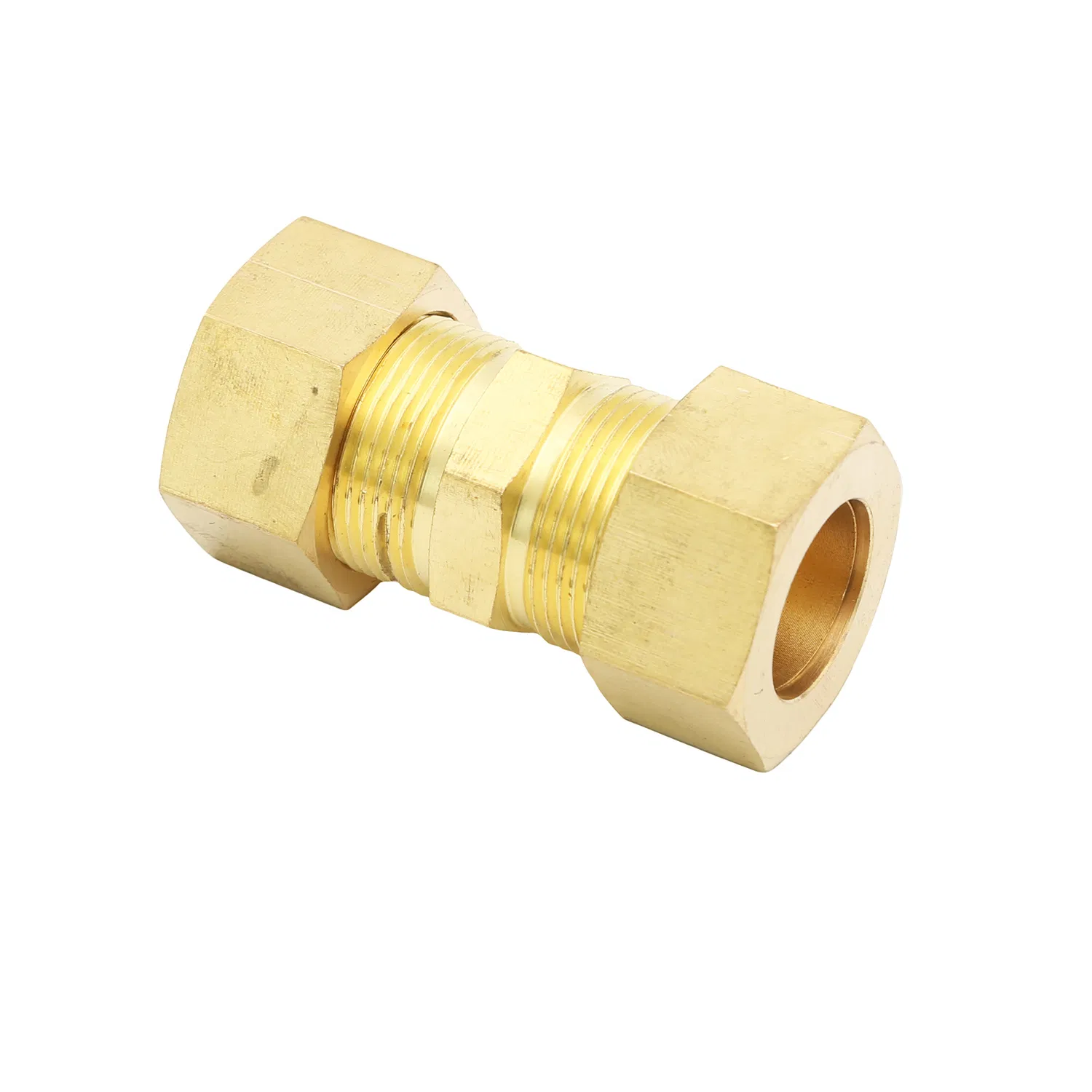 Brass Double Ferrule Fitting Hex Male Thread Straight Joint Compression Hydraulic Tube Fittings