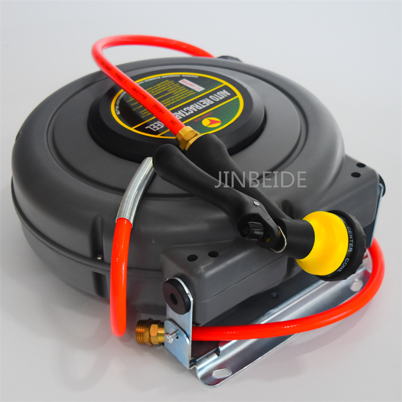 Auto Wall Mounted Automatic Retractable Water Hose Reel ABS Cable Reel 180 Degree Rotation Automatic Water Hose Reel