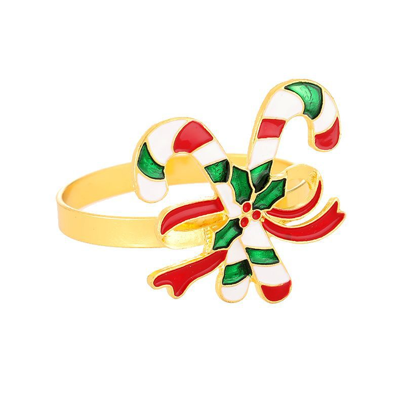 Table Decoration Hotel Metal Napkin Holder Christmas Tree Deer Golden Napkin Buckle