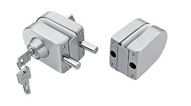 Ce Standard Tempered Glass Door Fitting Door Lock Round Center Lock