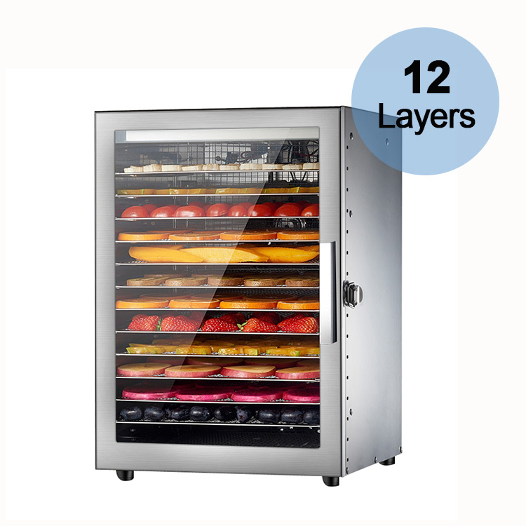 Stainless Steel 12 Trays Food Drying Jerky Biltong Maker Machine Fruit Dehydrator