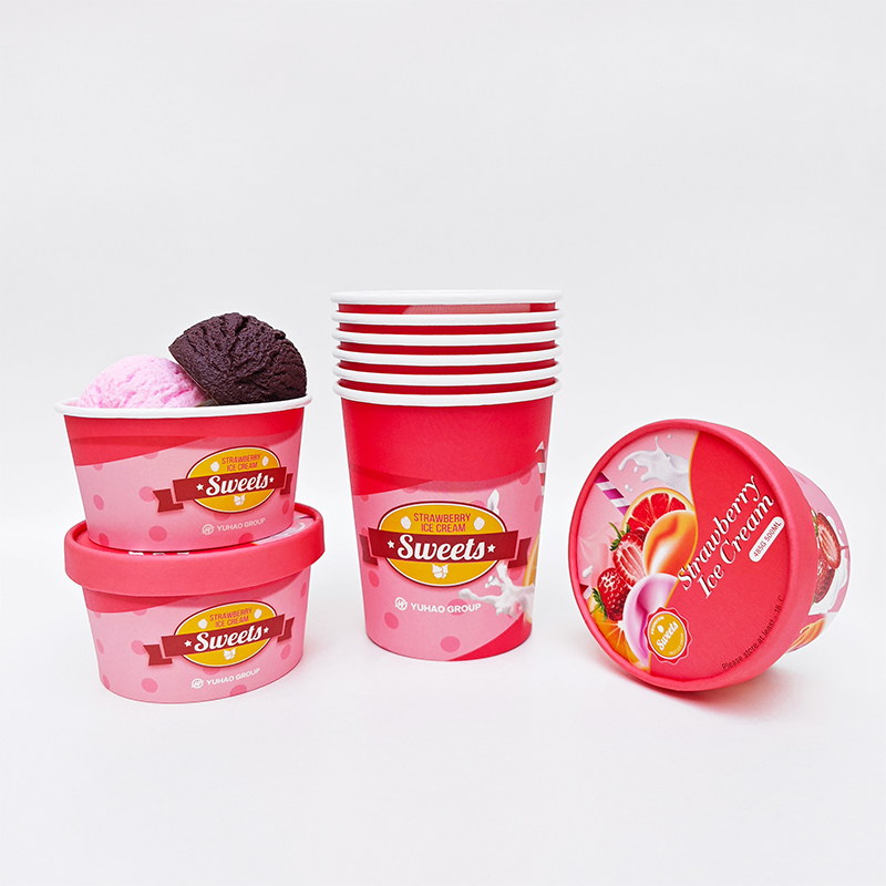 Wholesale Frozen Yogurt Cup Ice Cream Paper Cup
