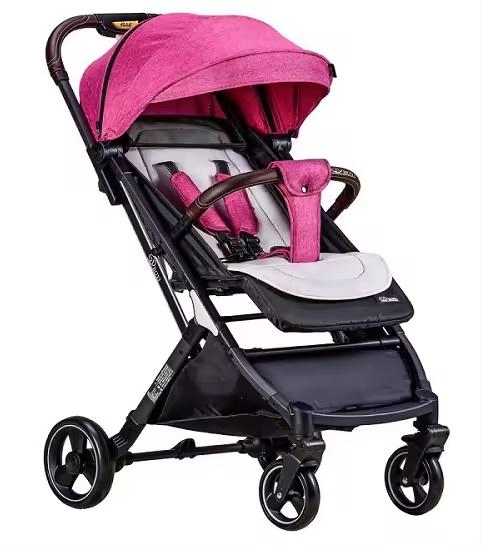 Four-Wheel Shock Absorption EVA Wheels Five-Point Safety Belt Baby Stroller