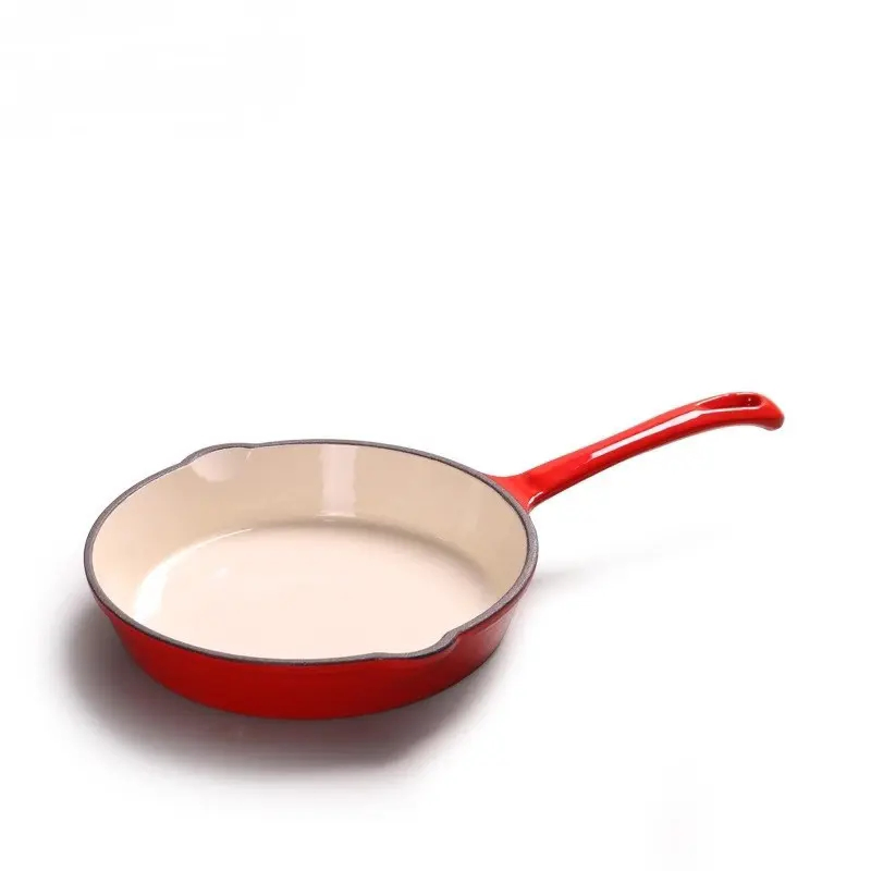 Frying Pan Non Stick Coating Skillet Cast Iron Eco-Friendly Modern Round Without Pot Cover