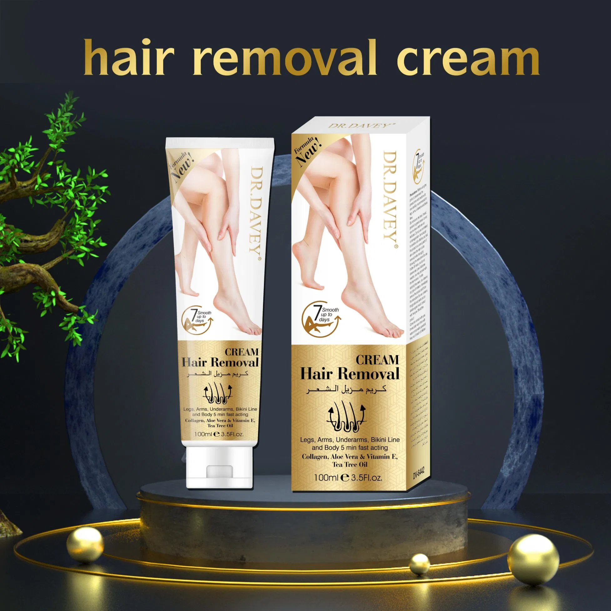Dr. Davey Whitening Smoothing Gentle Mindful Hair Removal Cream for Men and Women