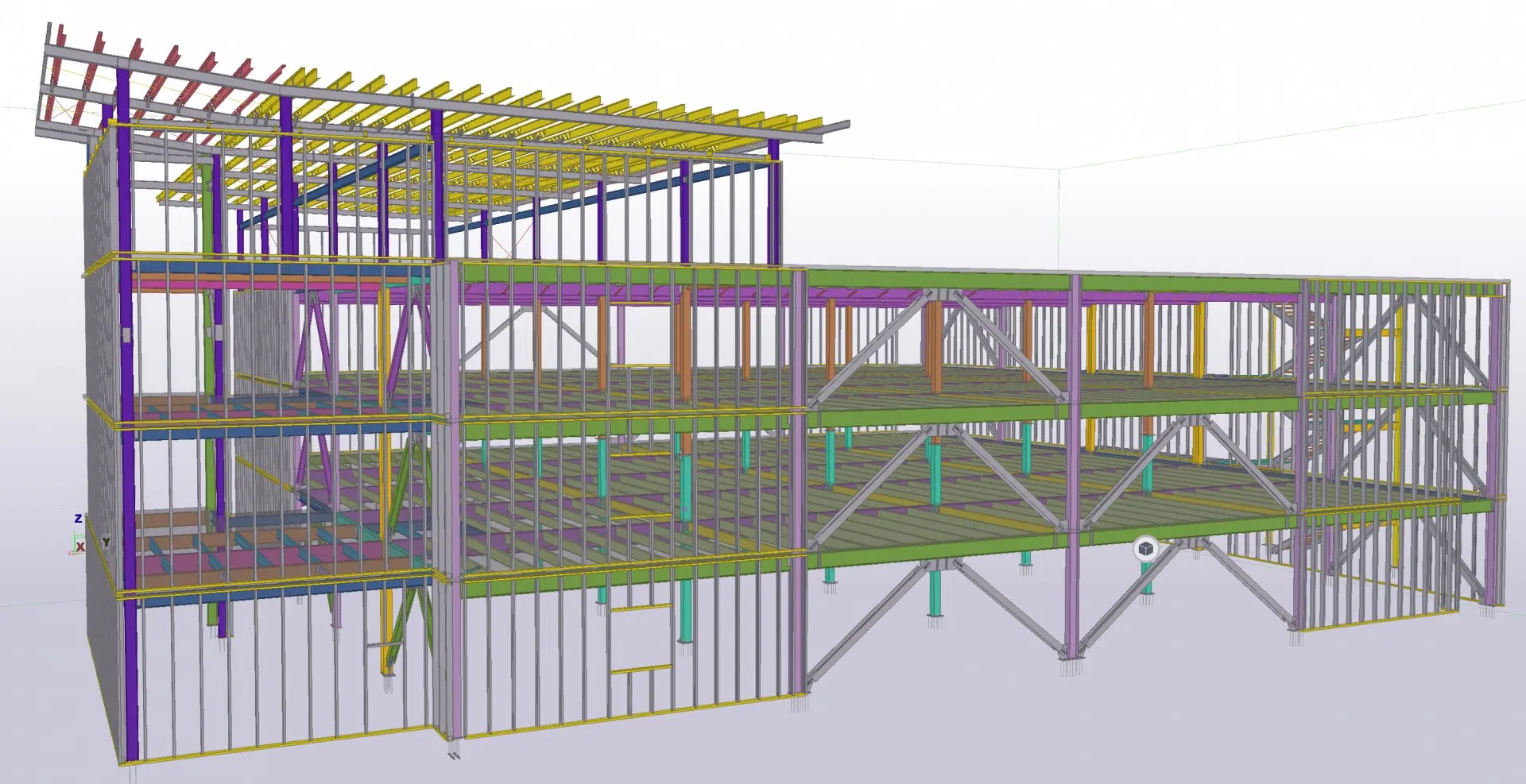 Steel Structure Factory Installation Multi-Story Steel Structure Factory Undertaking Project Warehouse Warehouse Multi-Story Steel Structure Building