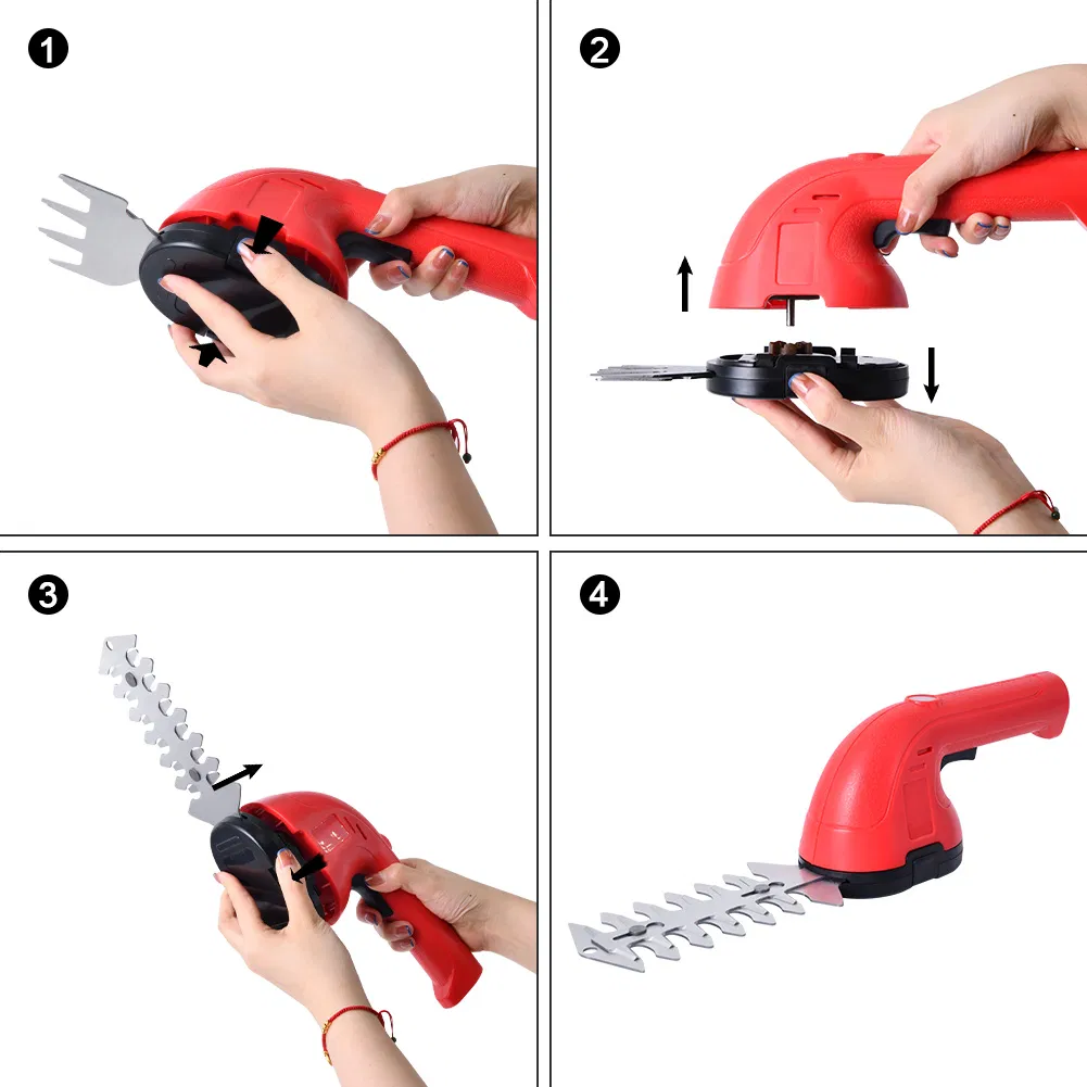 Customized Electric Cordless 3.6V 2-in-1 Grass Shear and Hedge Trimmer Portable Grass Cutter Lawn Shear Shrub Trimmer for Garden