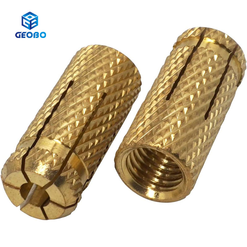 Brass Drop in Bolt Sleeve Expansion Wall Anchor Masonry Concrete