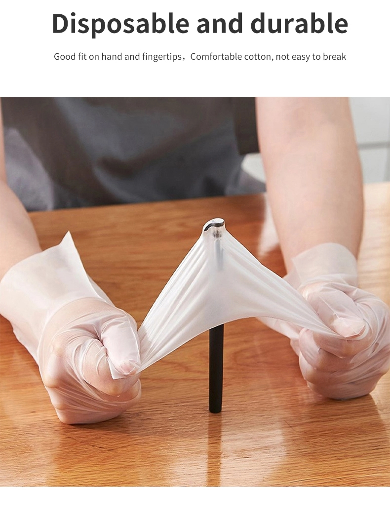 Disposable Plastic TPE Glove Cleaning Kitchen Waterproof Biodegradable PE Gloves