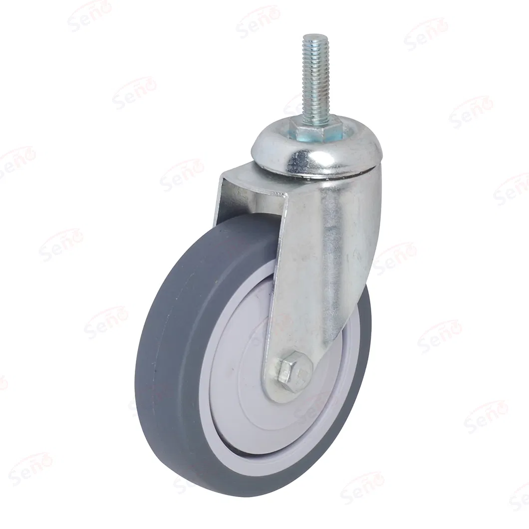with/Without Brake Metal Bracket Lightweight TPR Wheel Furniture Trolley Caster