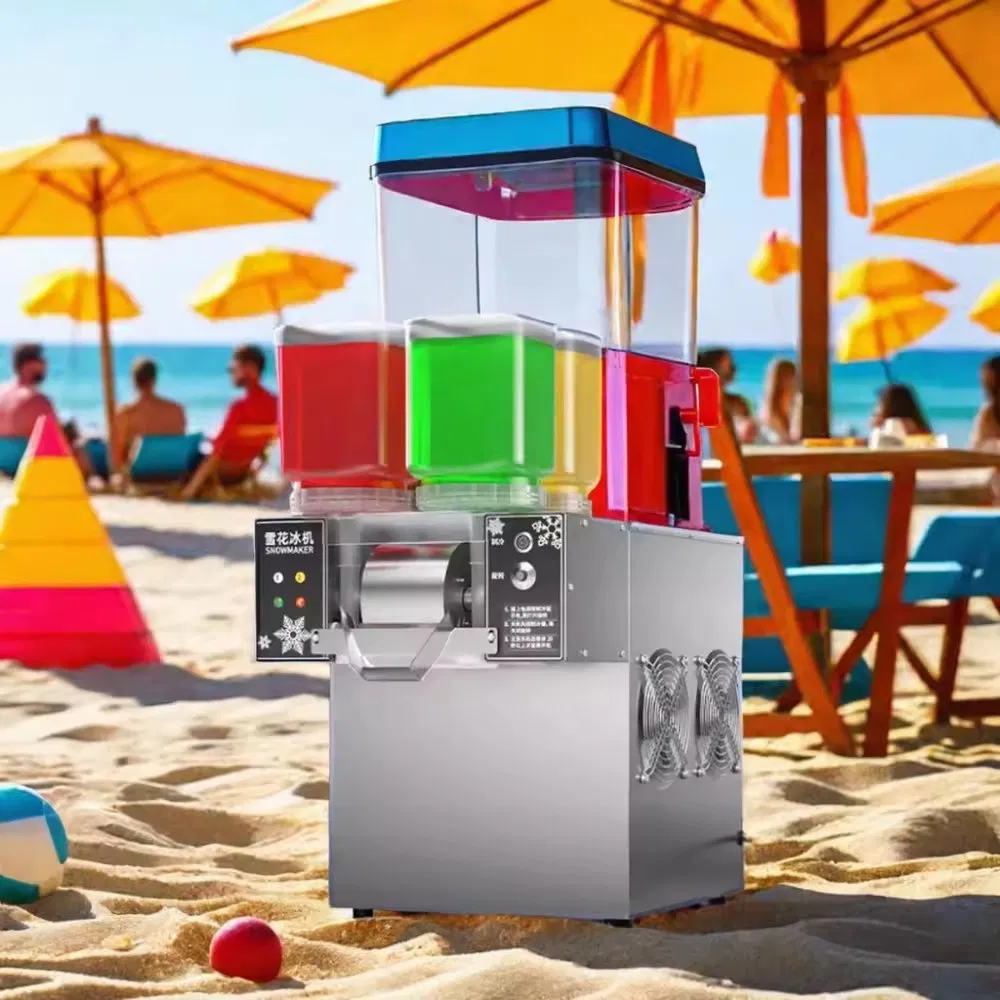 4 Tanks Milk Snow Flakes Ice Cream Snowflake Ice Shaved Making Machine