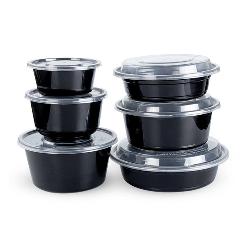 Disposable Plastic PP Round Microwave Food Container with Lid