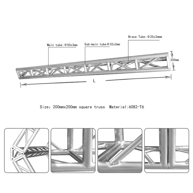 Aluminum Indoor or Outdoor Exhibition Light Roof Heavy Duty Truss for Sale
