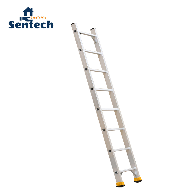 8 FT Aluminum Single Straight Ladder - Durable and Lightweight Design