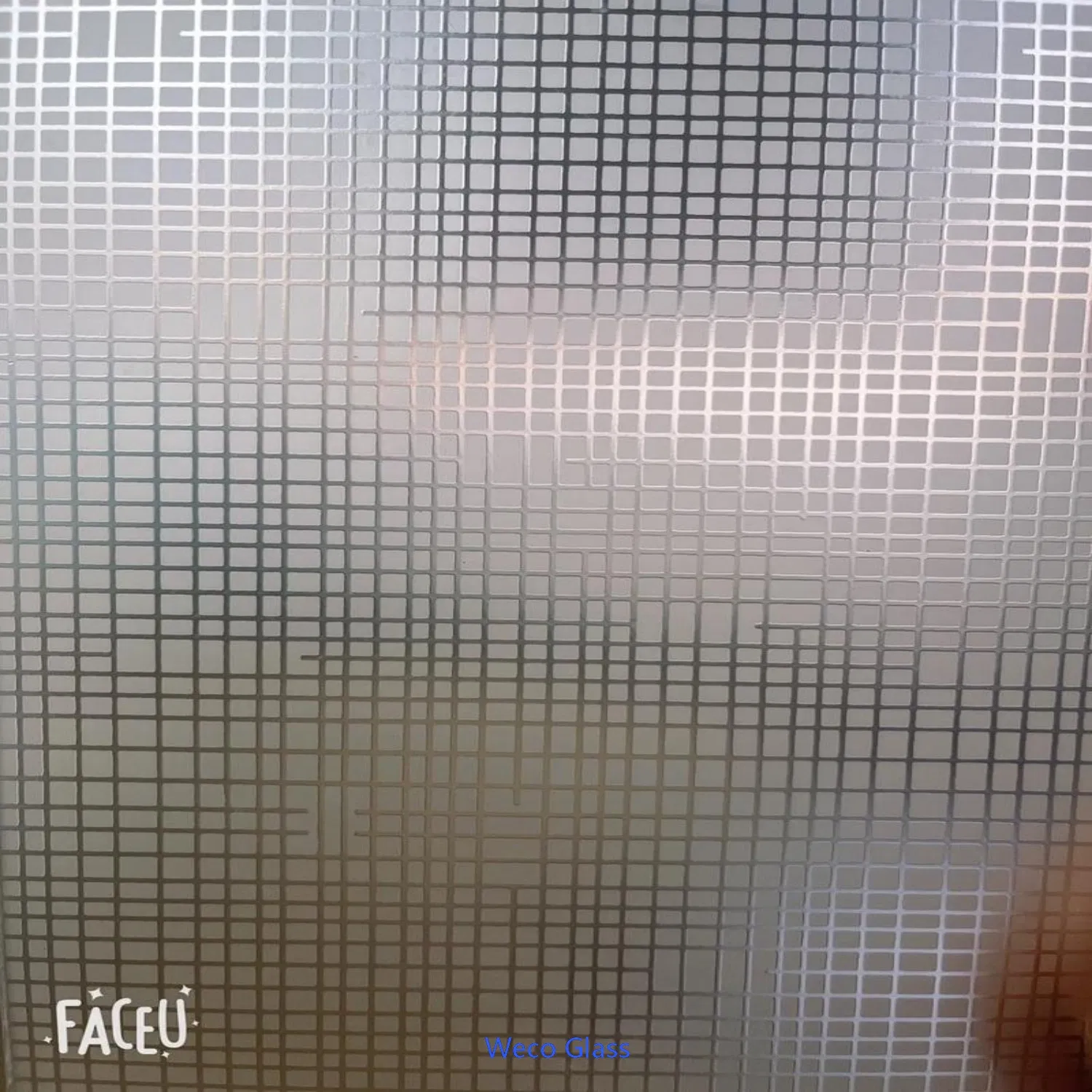 3-10mm OEM Customized Decorative Glass Acid Etched Glass for Luxury Hotel