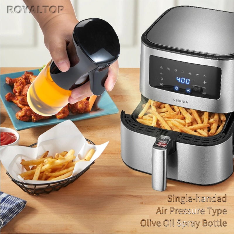 Deluxe Food Grade 200ml 300ml Glass Bottle Cooking Oil Single Hand Pump Sprayer Water Vinegar Soy Sauce Olive Oil Spray Bottle