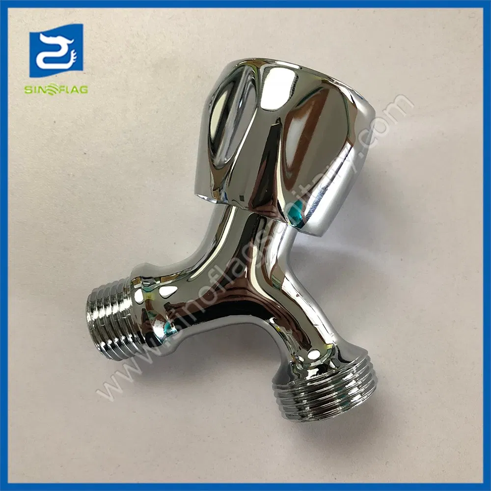 Dual Handles Laundry Washing Machine Two in One Brass Water Tap