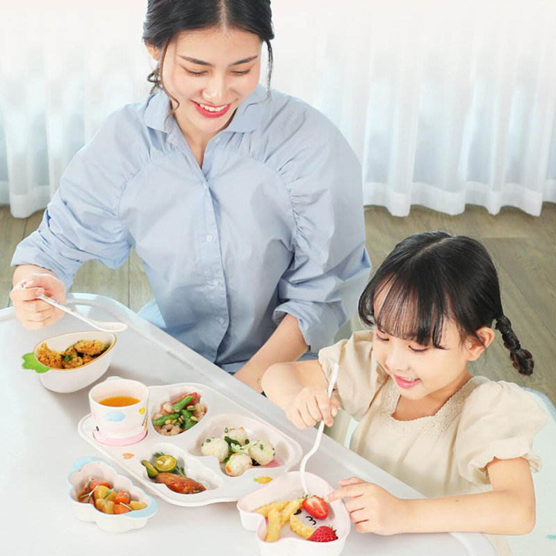 Toddler Dinnerware Food Silicone Plate Set