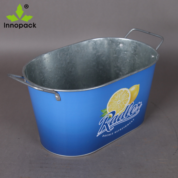 10qt Square Tin Metal Ice Bucket for Beer Promotion