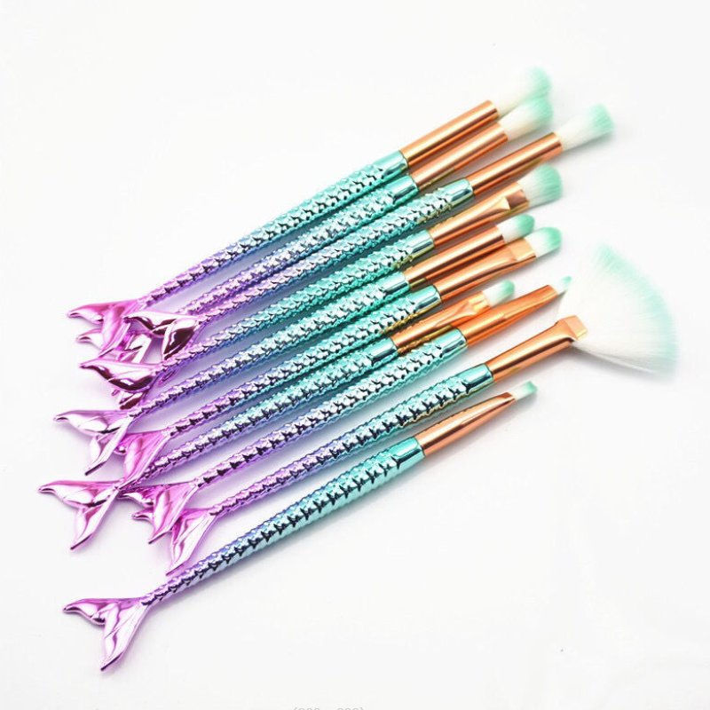 Makeup Brushes Kit Mermaid Cosmetics Foundation Artist Highlighter Makeup Brushes Set