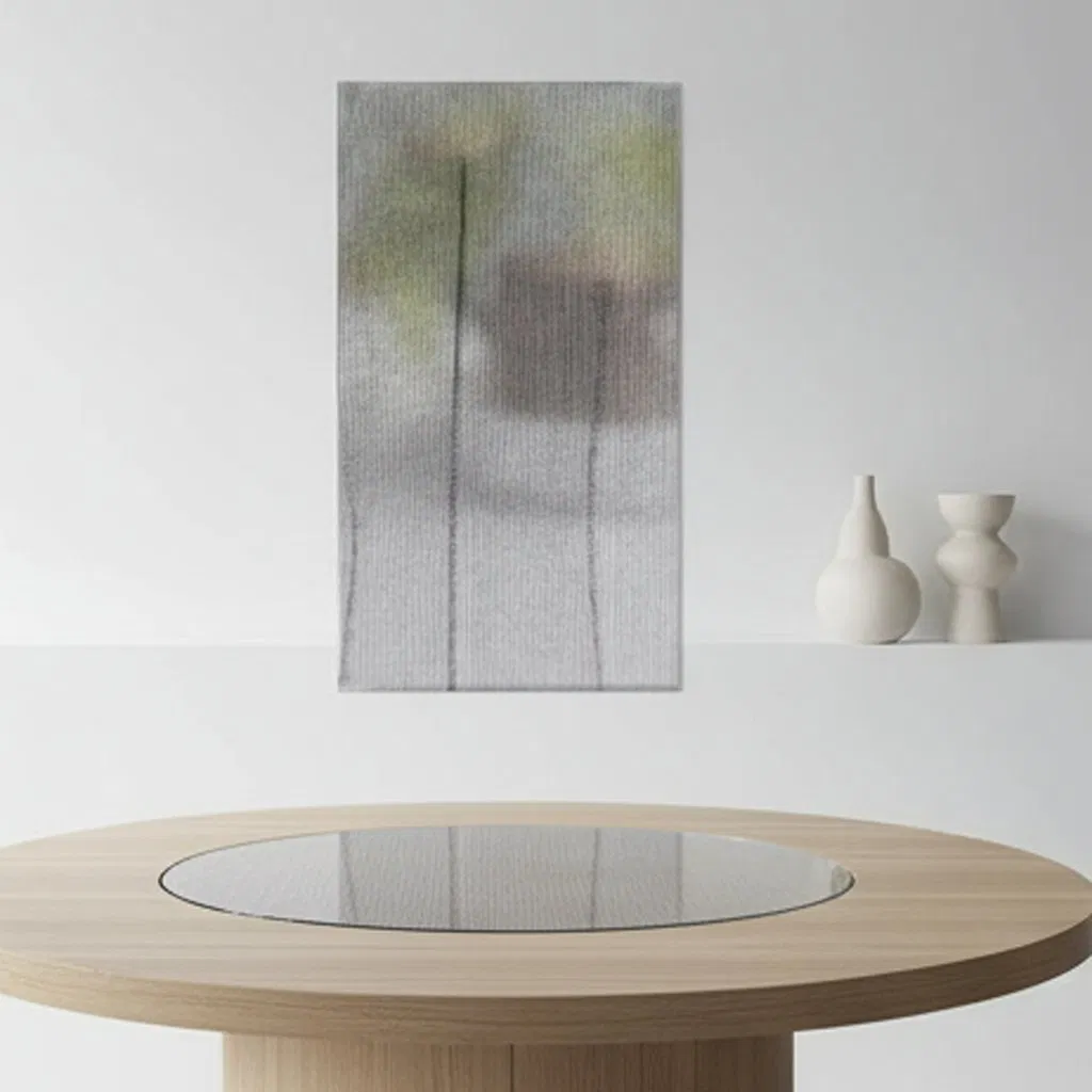 Tranquil Landscape-Etched Glass Bespoke Meditation Space Laminated Glass