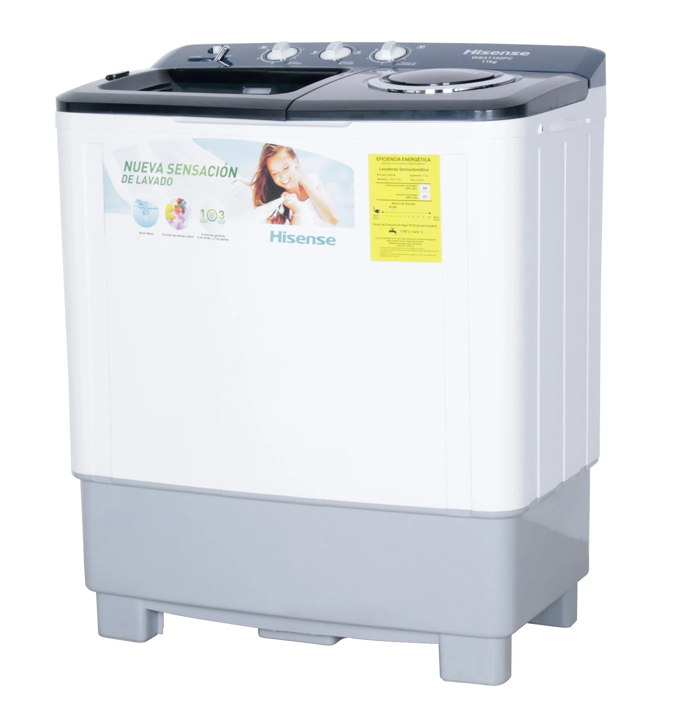 Wholesale 8kg Twin Tub Top Loading Transparent Cover Semi Automatic Washing Machine Washer and Dryer