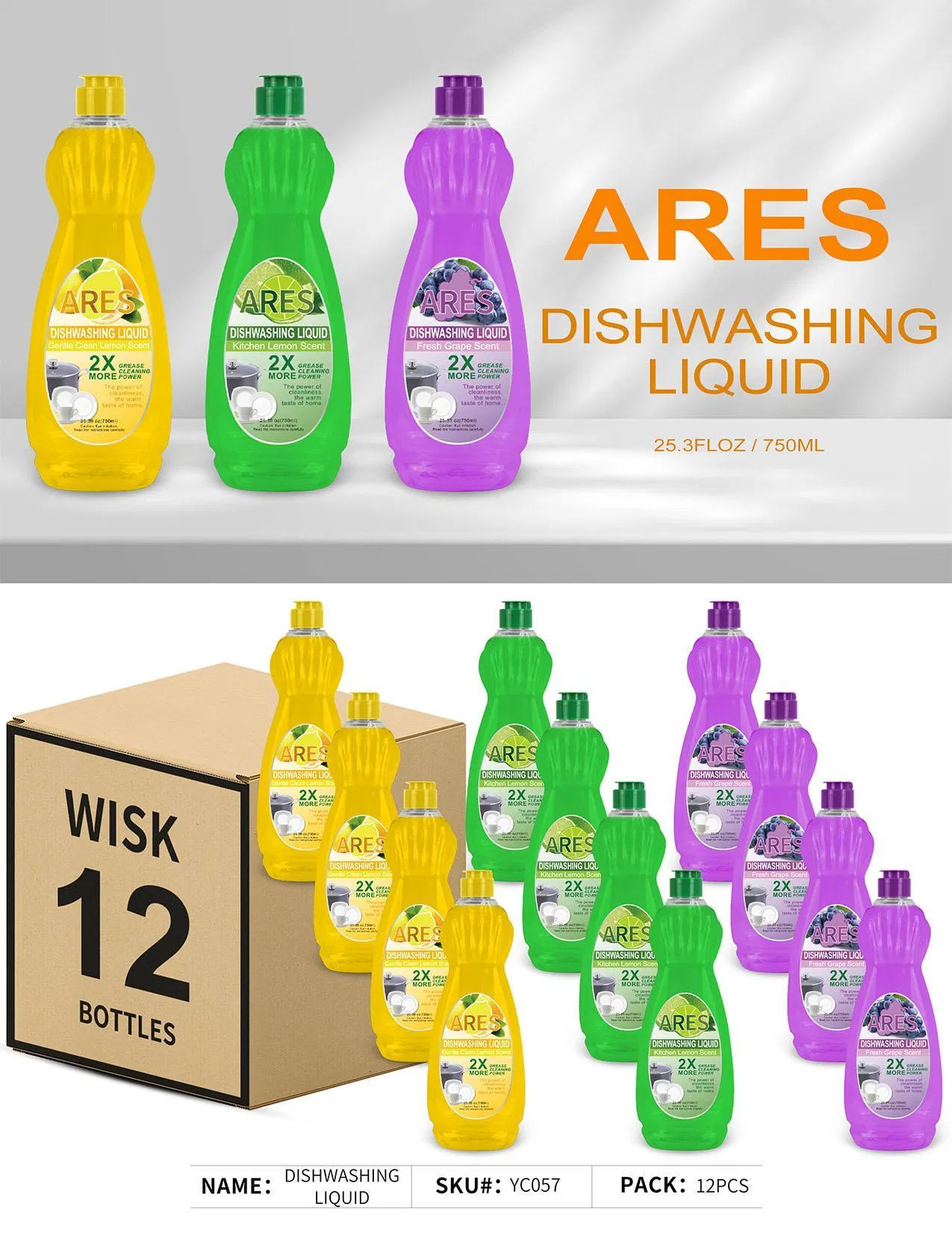 Professional Manufacturer Hot Seller Powerful Grease Removal Dish Washing Liquid Detergent