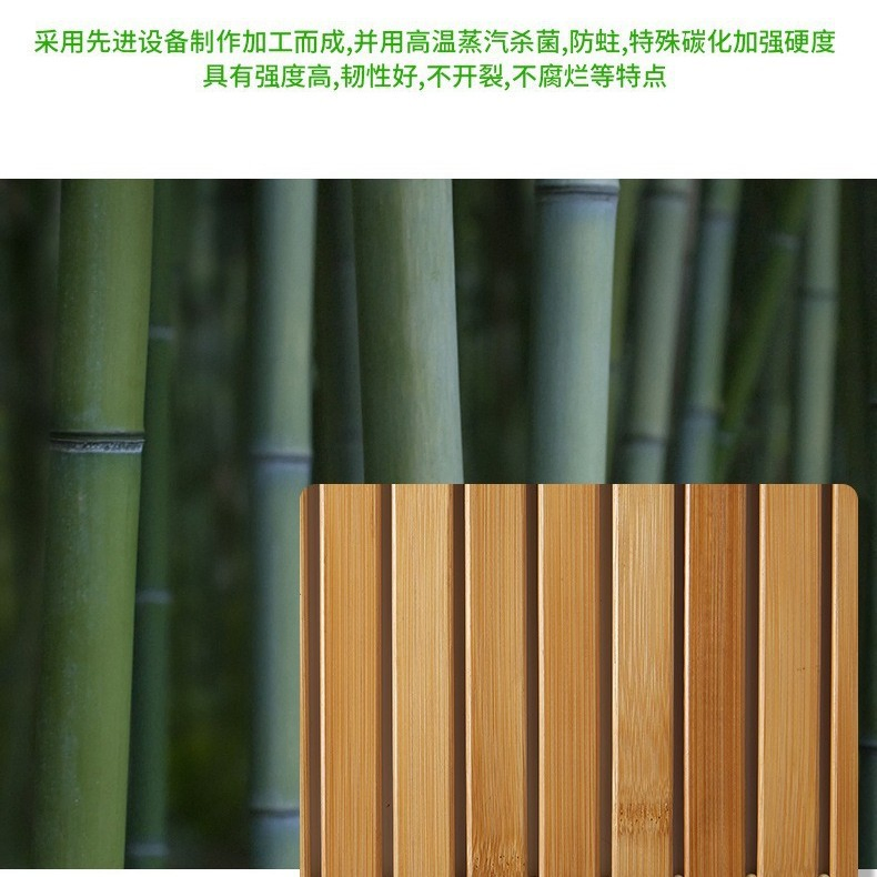 Wholesale Large Bamboo Wood Outdoor Pool Kitchen Bathroom Anti Slip Water Resistant Eco Natural Bath Mat