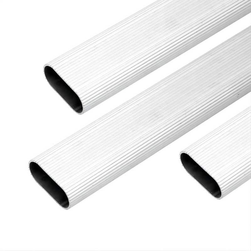 Wardrobe Sliding Door Modern Design Aluminum Profile Accessories Oval Tube Wardrobe Clothes Rail