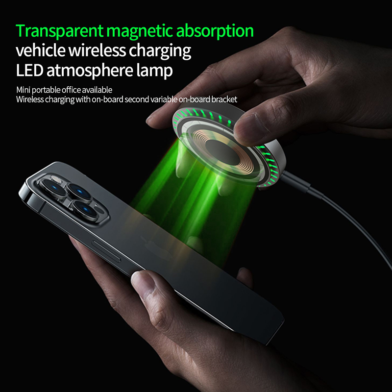 Магнитное автомобильное зарядное устройство 15W с вращением 360°