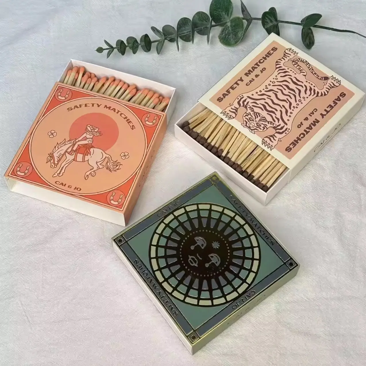 2025 New Customized Logo for Large Box Matches with Design Hot Stamping Box Match UV Indentation Box Matches