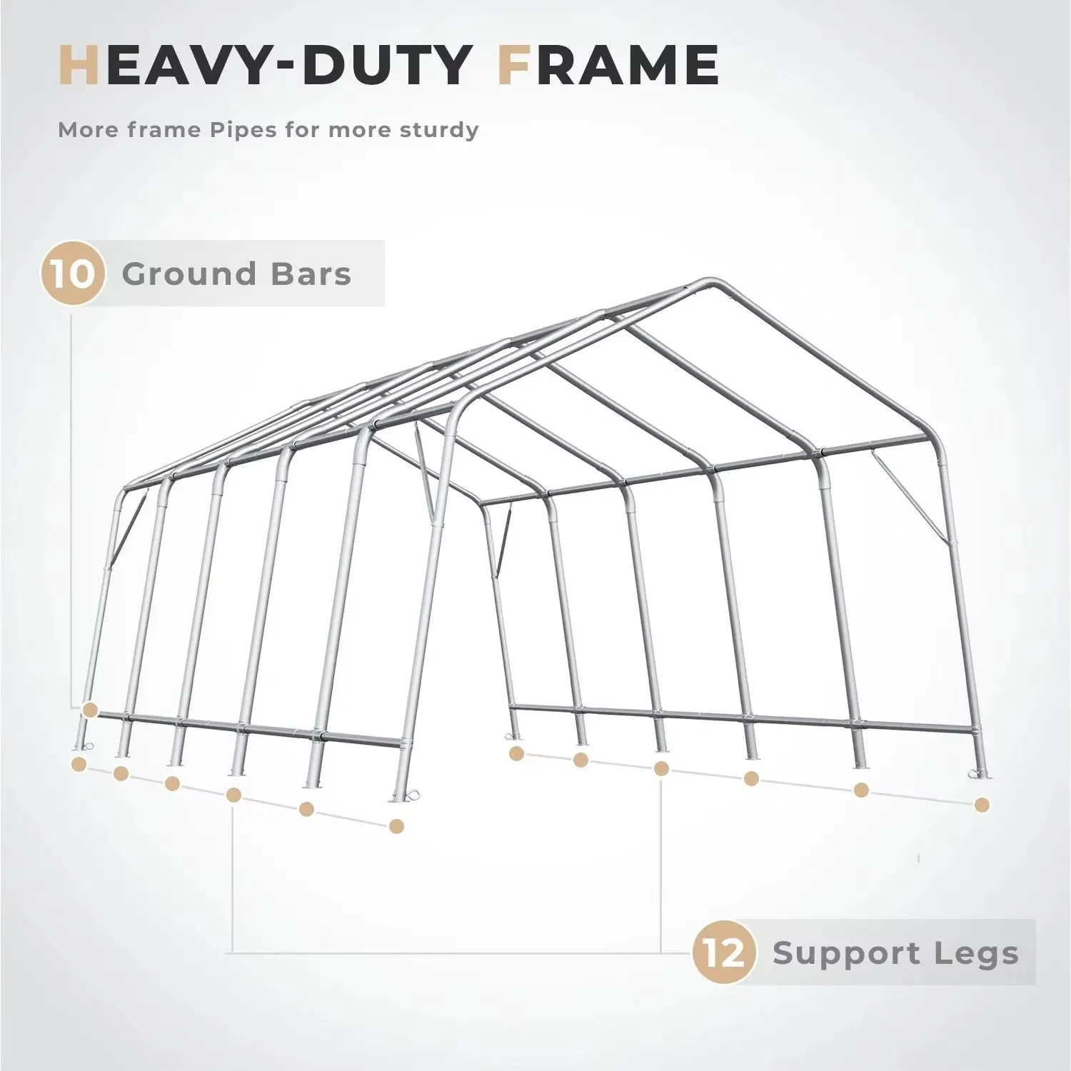 11FT X 20FT Shelter Outdoor Carport Portable Garage