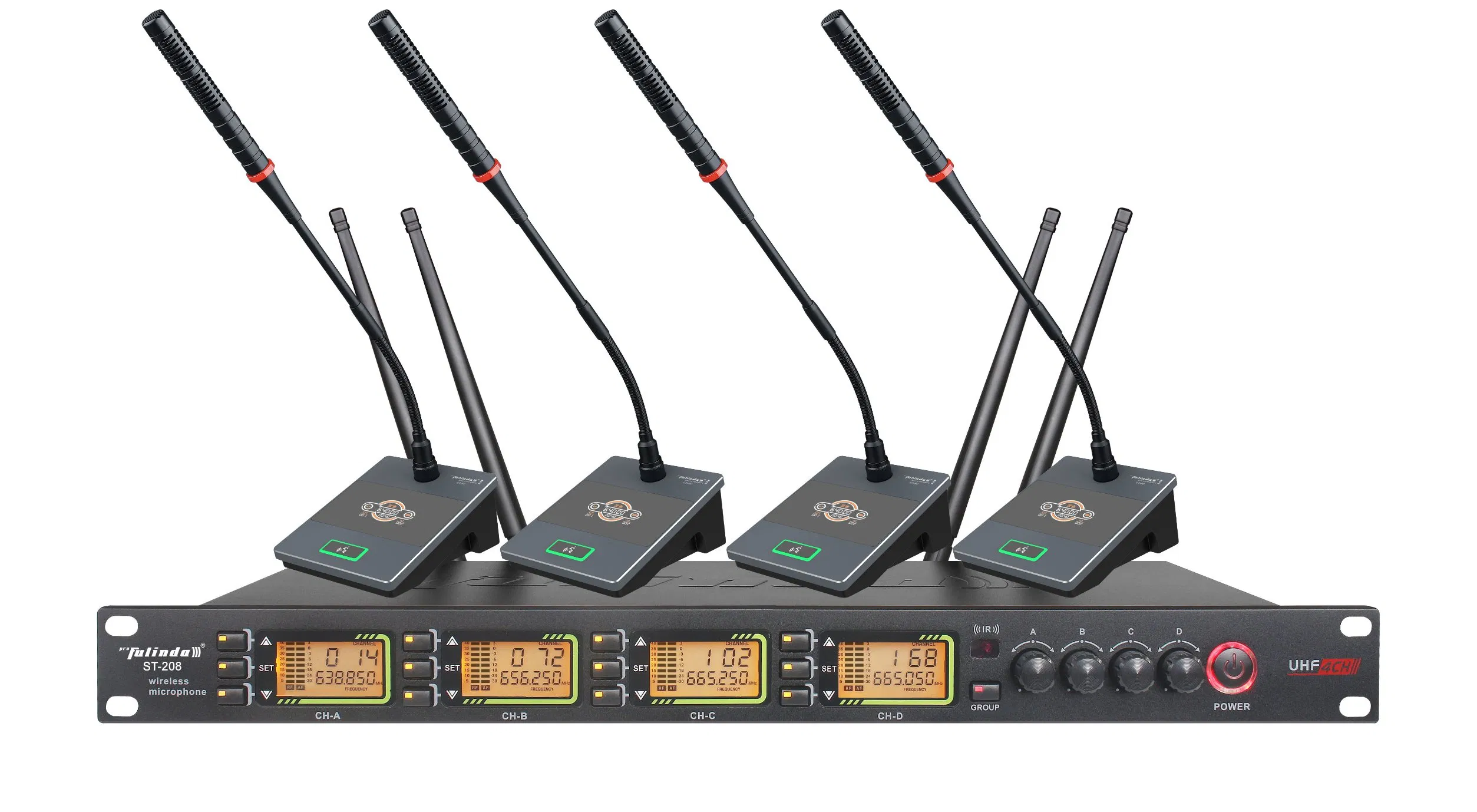 St-208 Professional UHF Wireless Microphone 4 Wireless Microphone