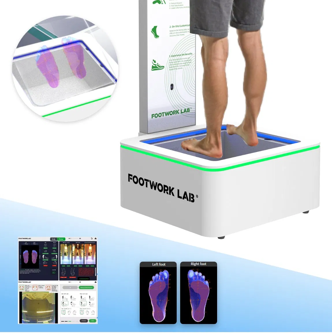 Customize Foot Pressure Measurement Orthotics Insoles Making Machine Foot Laser Scanner
