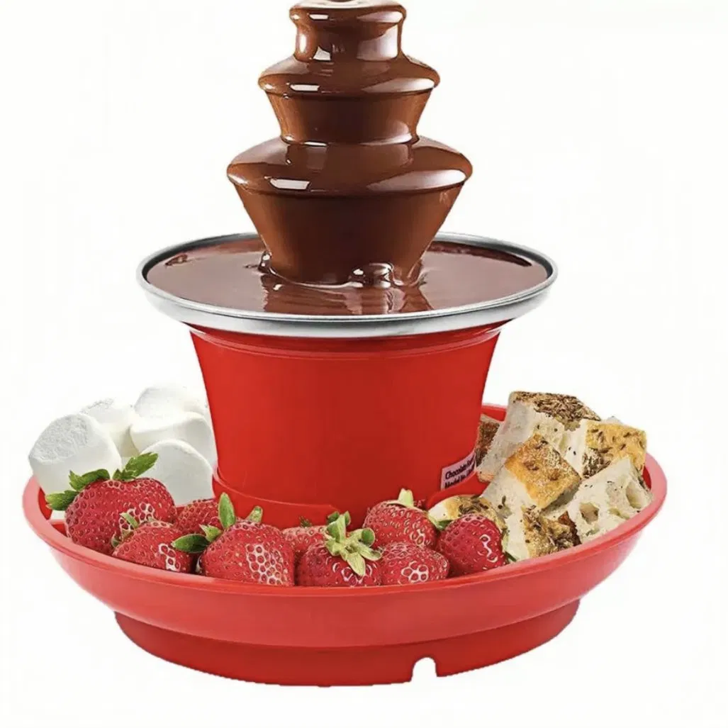 Electric Chocolate Fountain Machine Dual Voltage Home and Party Dessert Use