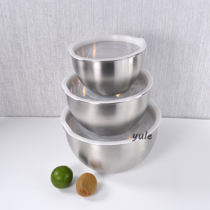 Kimchi Bowl Storage Fruit Food Serving Foldable Stainless Steel Colorful Coating France Mixing Bowl