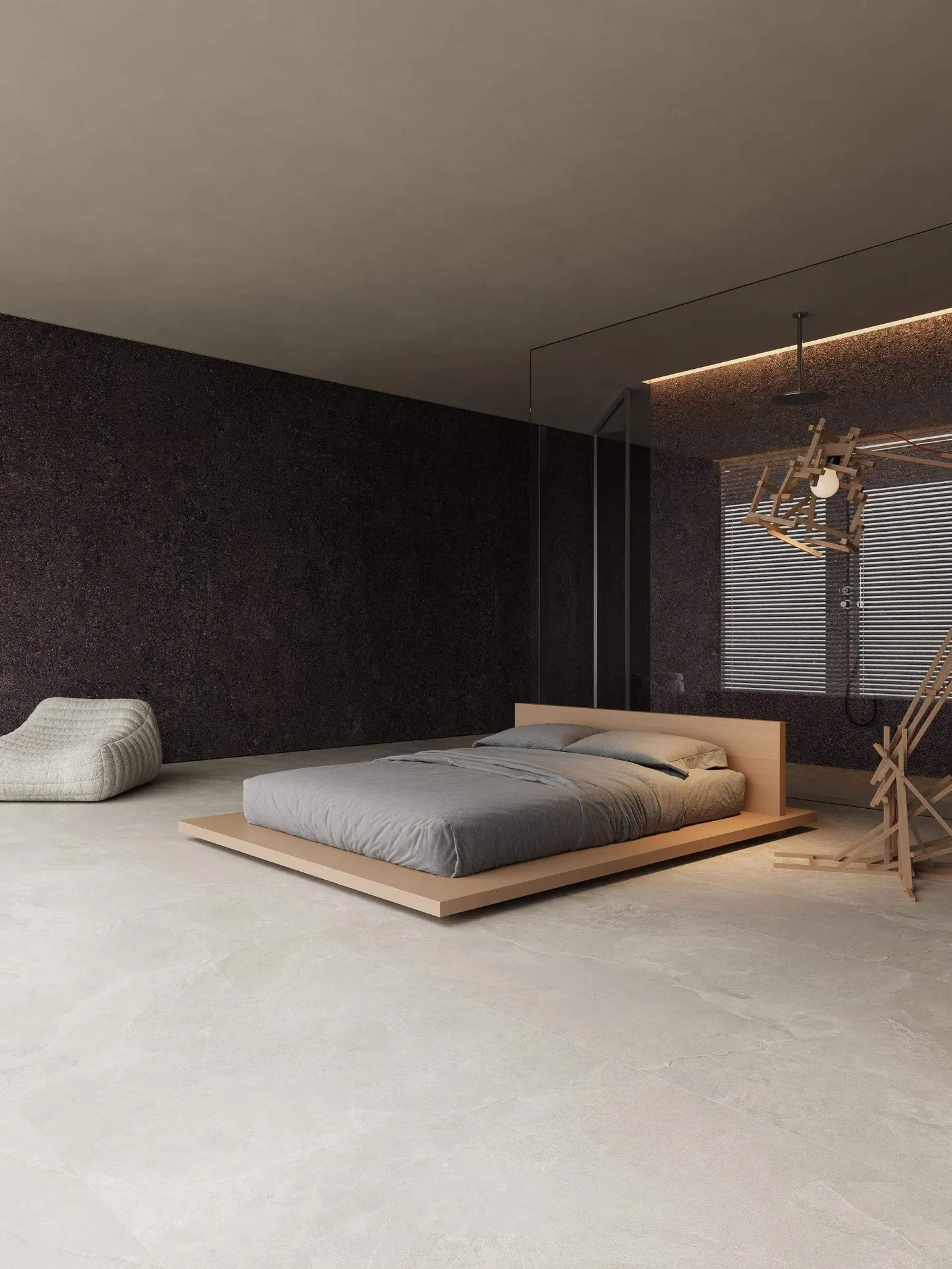 600*1200 mm Grey Color 10 Faces Porcelain Ceramic Matt Wall and Floor Tiles with Anti-Slip