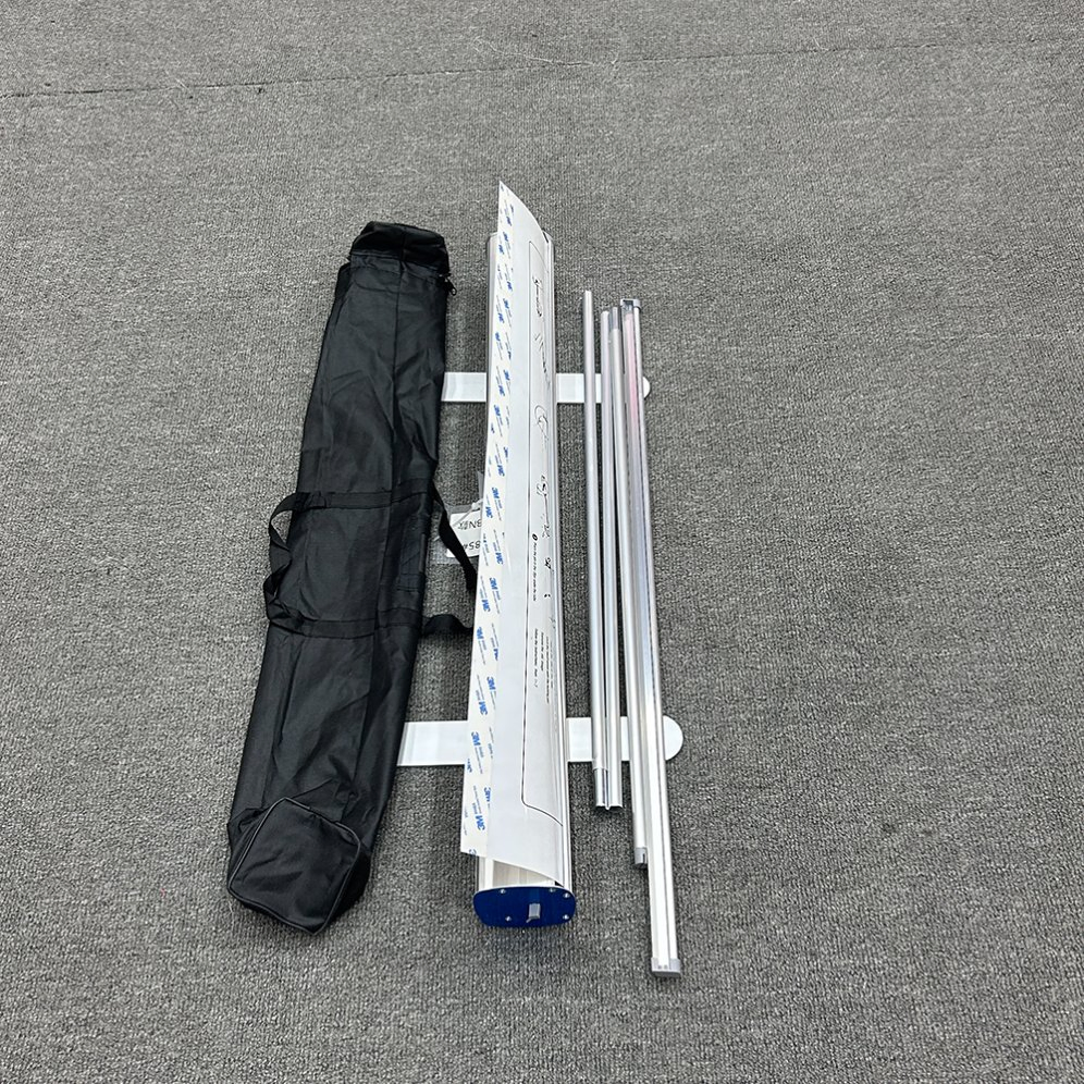 Direct Sale Double Sided Wide Base Roll up Banner Stand Aluminum Frame with Printed Scrolling Display for Advertising Purpose