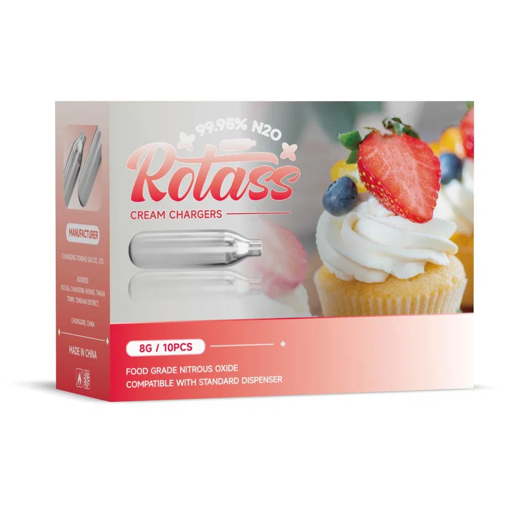 8 Gram Factory Direct Rotass N2o Gas Cartirdge Whip Cream Charger Canister