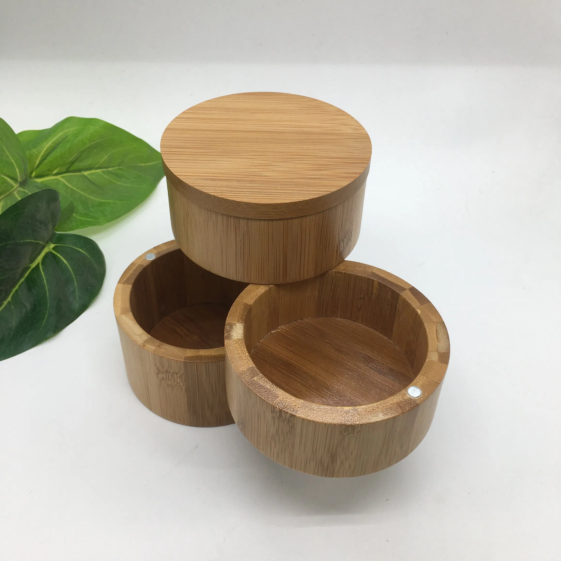 3 Tiers Bamboo Magnetic Spice Jar Set