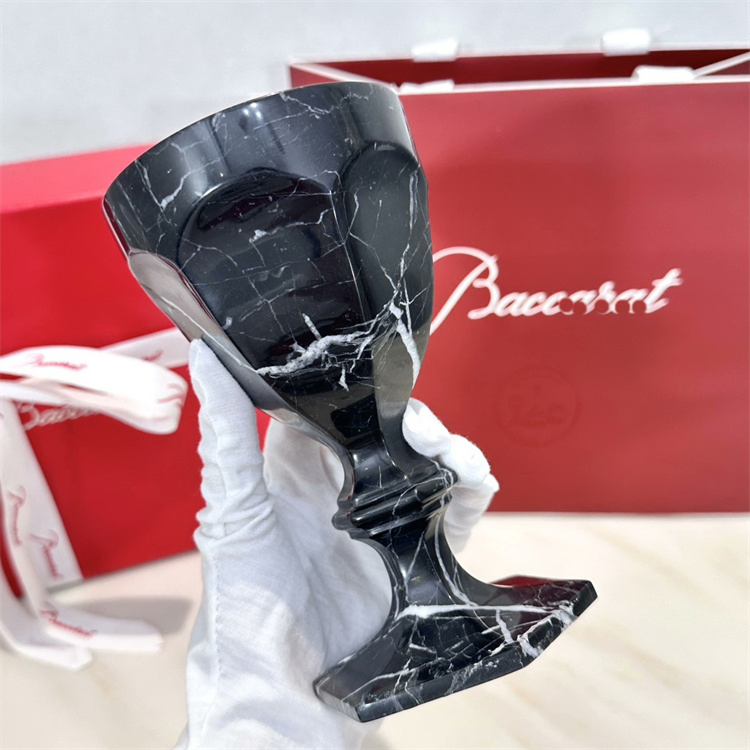Elegant Baccarats Marble Red Wine Cup Large Transparent Crystal Glass Luxury Colored Design for Cocktail & Wine Serving