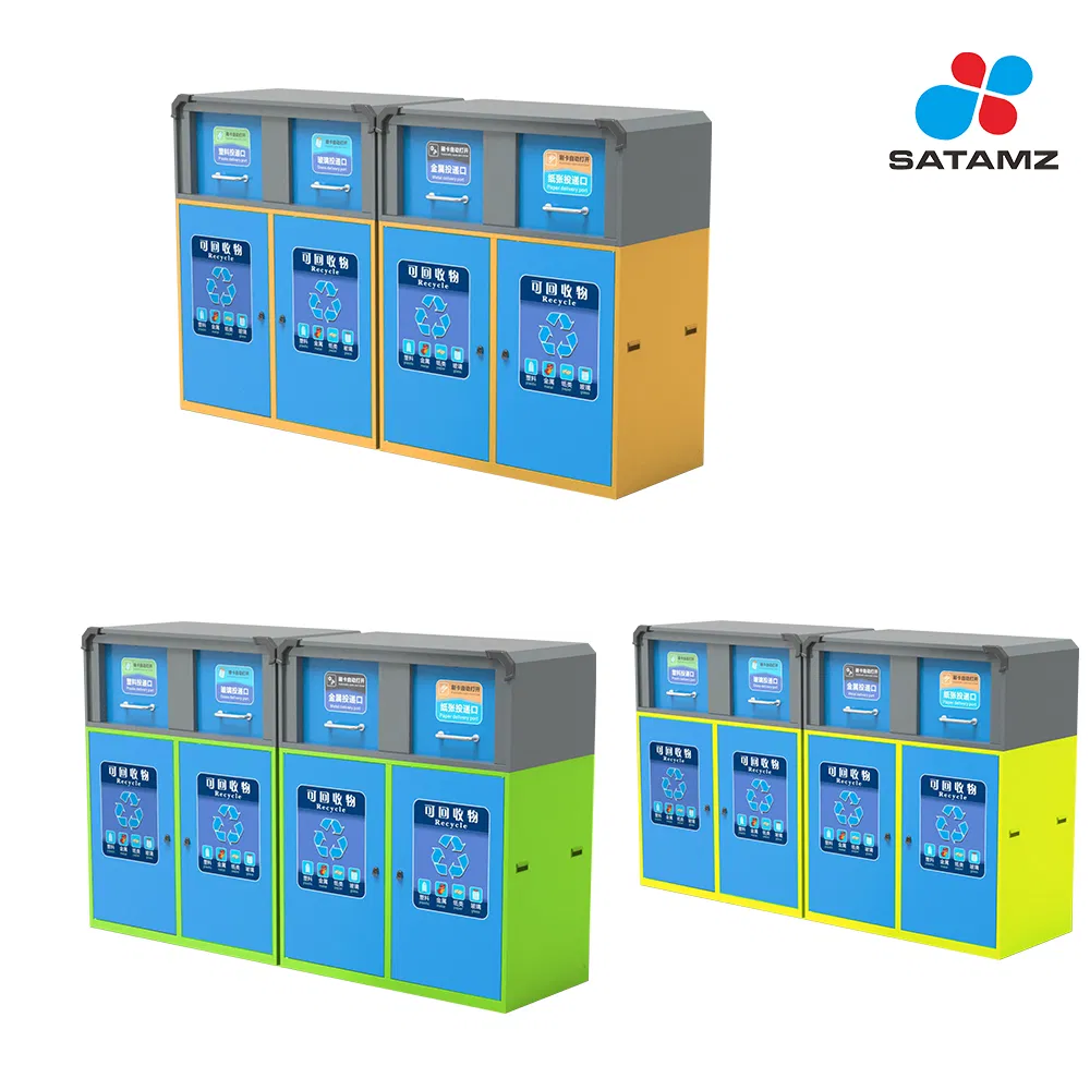 Уличная урна для раздельного сбора пластика и стекла