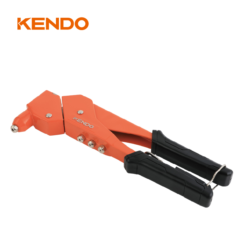 Kendo Hand Riveter with Revolving Head and Die Cast Aluminium Housing for Durability and Light Weight
