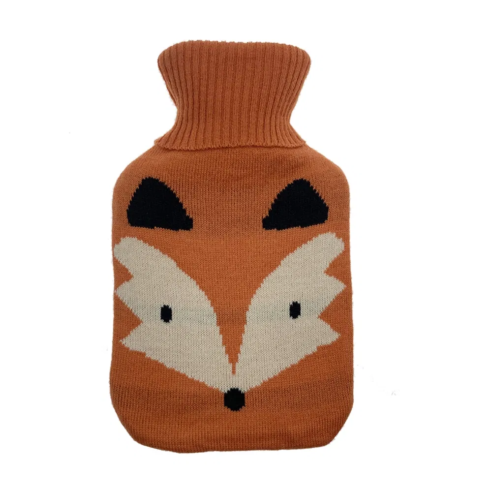 Manufacturer Rubber Hot Water Bottle Woven Pattern Knitting Cover Colorful Hand Warm Bag Cover
